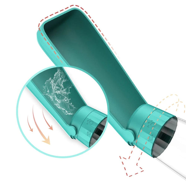 Planet Gates Portable Dog Water Bottle Dispenser For Small Large Dogs Foldable Puppy Outdoor Hiking Drinking Bowl French Bulldog Pet Supplies