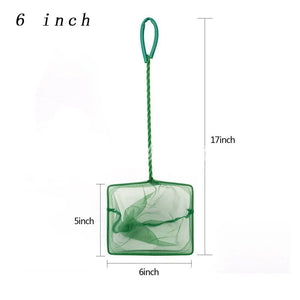 Planet Gates Portable Fish Net Long Handle Square Aquarium Accessories Fish Tank Landing Net Fishing Net Fish Floating Objects Cleaning Tool