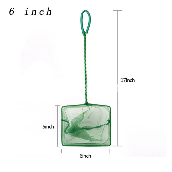 Planet Gates Portable Fish Net Long Handle Square Aquarium Accessories Fish Tank Landing Net Fishing Net Fish Floating Objects Cleaning Tool