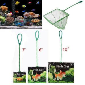 Planet Gates Portable Fish Net Long Handle Square Aquarium Accessories Fish Tank Landing Net Fishing Net Fish Floating Objects Cleaning Tool