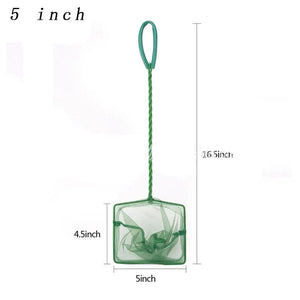 Planet Gates Portable Fish Net Long Handle Square Aquarium Accessories Fish Tank Landing Net Fishing Net Fish Floating Objects Cleaning Tool