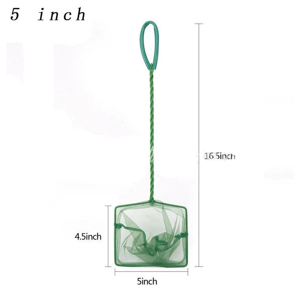 Planet Gates Portable Fish Net Long Handle Square Aquarium Accessories Fish Tank Landing Net Fishing Net Fish Floating Objects Cleaning Tool