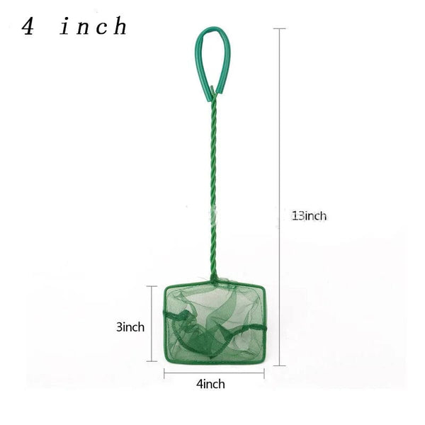 Planet Gates Portable Fish Net Long Handle Square Aquarium Accessories Fish Tank Landing Net Fishing Net Fish Floating Objects Cleaning Tool