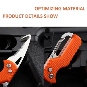 Planet Gates Portable Folding Knife Express Package Knife Gift Keychain Serrated Hook Knife Outdoor Camping Carry-on Survival Tool Box Opener