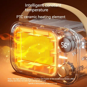 Planet Gates Portable Heater LED Screen Electric Heater 1200W PTC Ceramic Heater Fan Desktop Warm Blower Fan for Bedroom Household Home