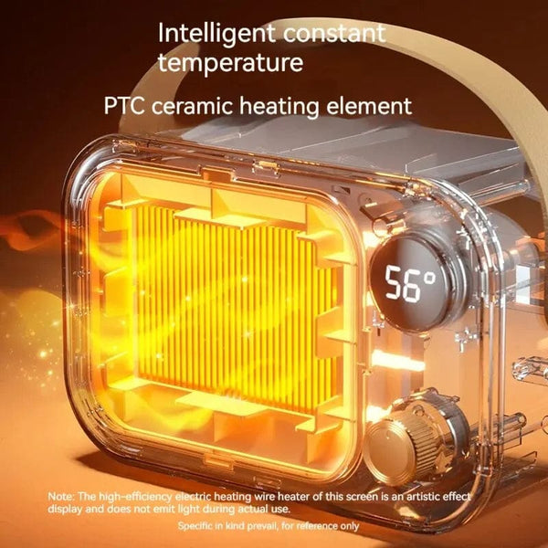 Planet Gates Portable Heater LED Screen Electric Heater 1200W PTC Ceramic Heater Fan Desktop Warm Blower Fan for Bedroom Household Home
