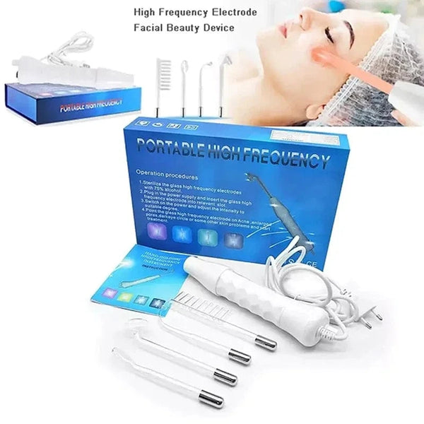 Planet Gates Portable High Frequency Facial Machine Wand Handheld Electric Face Skin Beauty Tools Acne Treatment Device