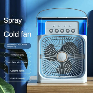 Planet Gates Portable Humidifier Fan AIr Conditioner Household Small Air Cooler Hydrocooling Portable Air Adjustment For Office 3 Speed Fan
