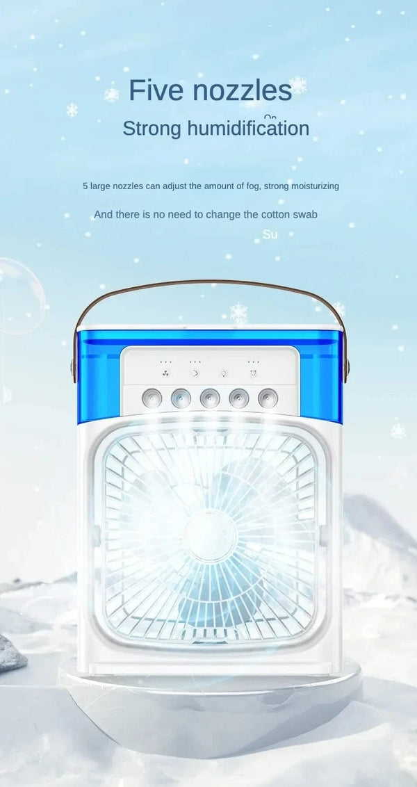 Planet Gates Portable Humidifier Fan AIr Conditioner Household Small Air Cooler Hydrocooling Portable Air Adjustment For Office 3 Speed Fan