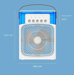 Planet Gates Portable Humidifier Fan AIr Conditioner Household Small Air Cooler Hydrocooling Portable Air Adjustment For Office 3 Speed Fan