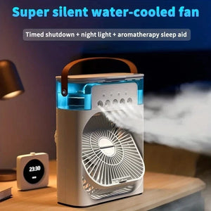 Planet Gates Portable Humidifier Fan AIr Conditioner Household Small Air Cooler Hydrocooling Portable Air Adjustment For Office 3 Speed Fan