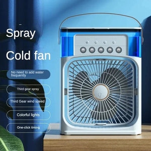 Planet Gates Portable Humidifier Fan AIr Conditioner Household Small Air Cooler Hydrocooling Portable Air Adjustment For Office 3 Speed Fan