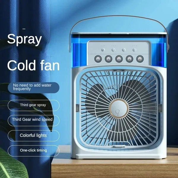 Planet Gates Portable Humidifier Fan AIr Conditioner Household Small Air Cooler Hydrocooling Portable Air Adjustment For Office 3 Speed Fan