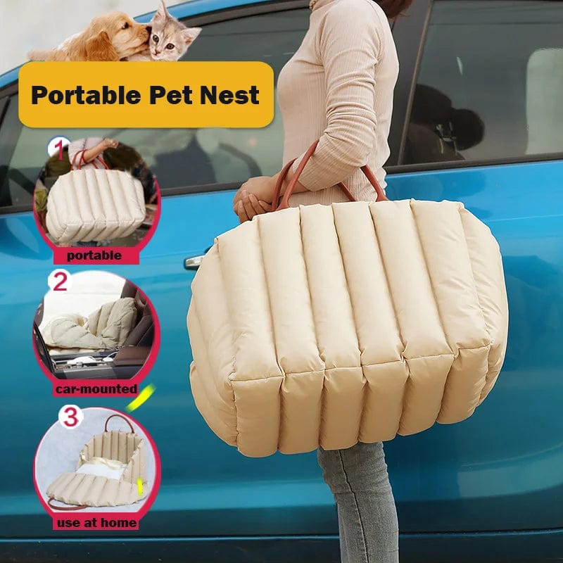 Planet Gates Portable Pet Dog Car Seat Nonslip Carriers Safe Car Box Booster Kennel Bag for Small Dog Cat Travel Siege De Voiture Pour Chien