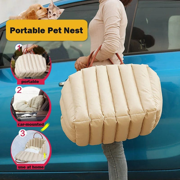 Planet Gates Portable Pet Dog Car Seat Nonslip Carriers Safe Car Box Booster Kennel Bag for Small Dog Cat Travel Siege De Voiture Pour Chien
