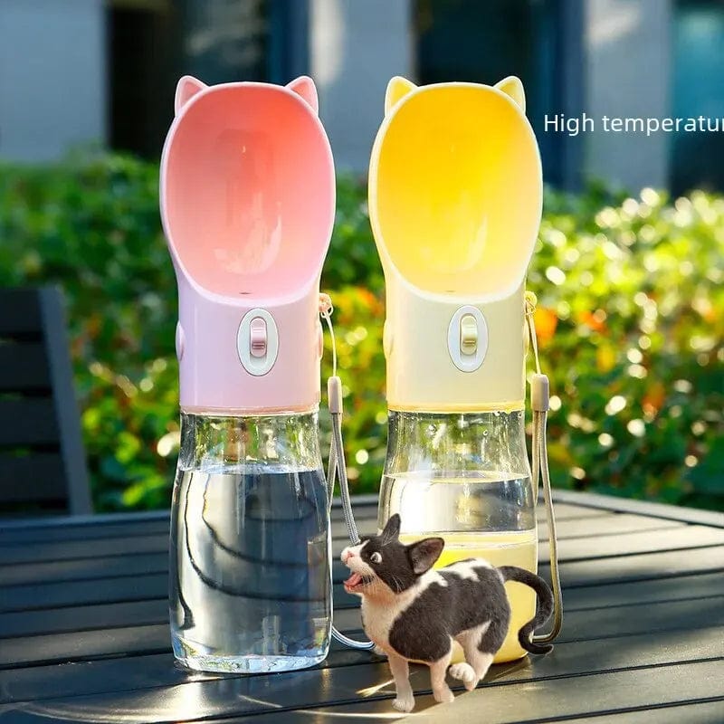 Planet Gates Portable Pet Water Bottle Dog Drinking Water Dispenser Feeding Outdoor Dog Walking Cup Supplies Abspc Material