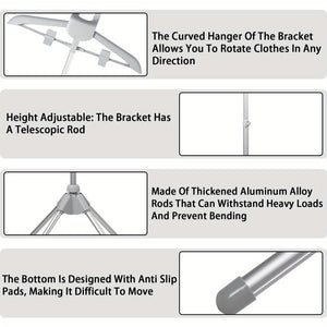 Planet Gates Portable Telescopic Garment Steamer Rack Height Adjustable Foldable Steaming Clothes Hanger for Home Steam Ironing