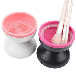 Planet Gates Portable Usb Makeup Brush Cleaner Machine Silicone Electric Cosmetic Brush Clean dryer Tool Automatic Washing Spinner Gadget