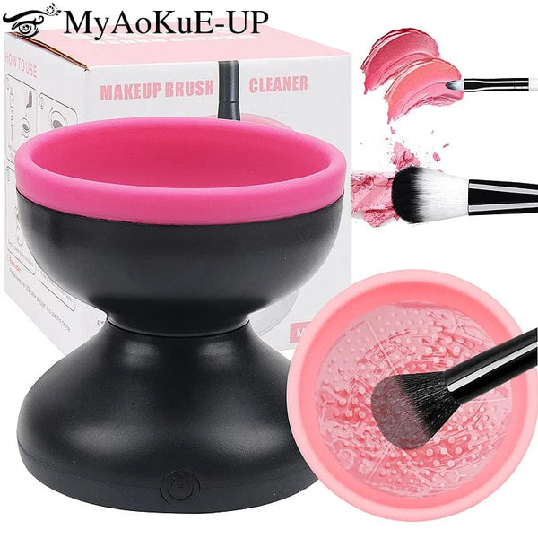 Planet Gates Portable Usb Makeup Brush Cleaner Machine Silicone Electric Cosmetic Brush Clean dryer Tool Automatic Washing Spinner Gadget