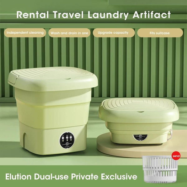 Planet Gates Portable Washing Machine Folding 4.5L Capacity Clothes Spin Dryer Bucket Travel Underwear Socks Ultrasonic Mini Washer