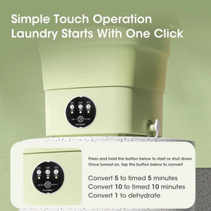 Planet Gates Portable Washing Machine Folding 4.5L Capacity Clothes Spin Dryer Bucket Travel Underwear Socks Ultrasonic Mini Washer