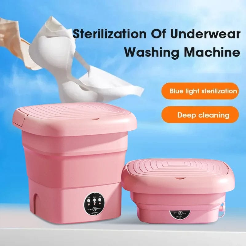 Planet Gates Portable Washing Machine Folding 4.5L Capacity Clothes Spin Dryer Bucket Travel Underwear Socks Ultrasonic Mini Washer