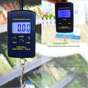 Planet Gates Portable weigher Portable Mini Hand-Held Scale Electronic Weight 40kg Luggage Scale Rope Luggage Scale Hook Express Weighing With Backlight
