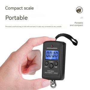 Planet Gates Portable weigher Portable Mini Hand-Held Scale Electronic Weight 40kg Luggage Scale Rope Luggage Scale Hook Express Weighing With Backlight