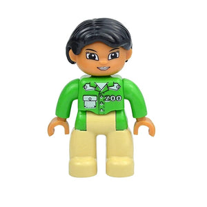 Planet Gates Postman Girl Figures Dolls Big Size Building Blocks Family Action Workers Doctor Police Farmer Compatible Large Bricks Duploes Kid Toys