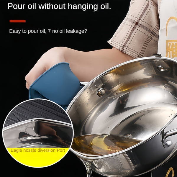 Planet Gates Pot + Lid + Thermometer 1pc Fry Pan, Deep Fryer, Frying Pot, 304 Stainless Steel Deep Fryer Pan With Thermometer, Lid, Oil Drip Drainer Rack For Turkey Legs, Chicken Wings, French Fries