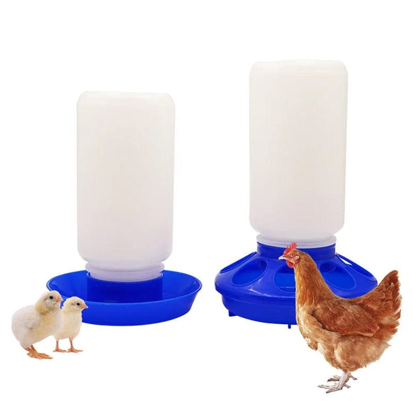 Planet Gates Poultry New Thickened Feeder and Drinker Water Food Dispenser Automatic Chicken Birds Chick Waterer Feeding Bucket Container 1L