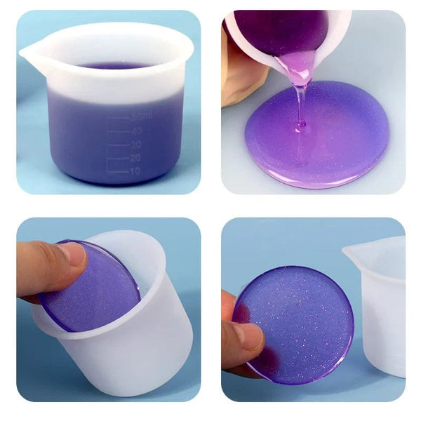 Planet Gates Pour Split Cup Silicone Epoxy Mix For Paint Pouring Cups DIY Resin Tool Epoxy Resin Acrylic Paint Resin Mold Jewelry Making Tool