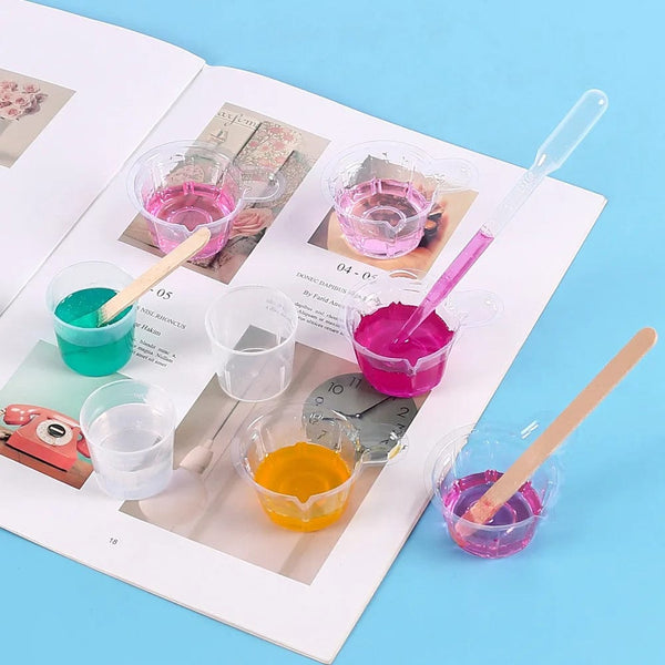 Planet Gates Pour Split Cup Silicone Epoxy Mix For Paint Pouring Cups DIY Resin Tool Epoxy Resin Acrylic Paint Resin Mold Jewelry Making Tool