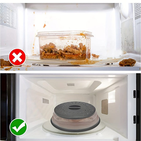 Planet Gates PP+TPE 1pc, Large Collapsible Microwave Lid, Lid For Heating Food, Meal Prep Gadget, Collapsible Foldable Cover, Kitchen Gadgets, Kitchen Stuff, Kitchen Accessories, Home Kitchen Items
