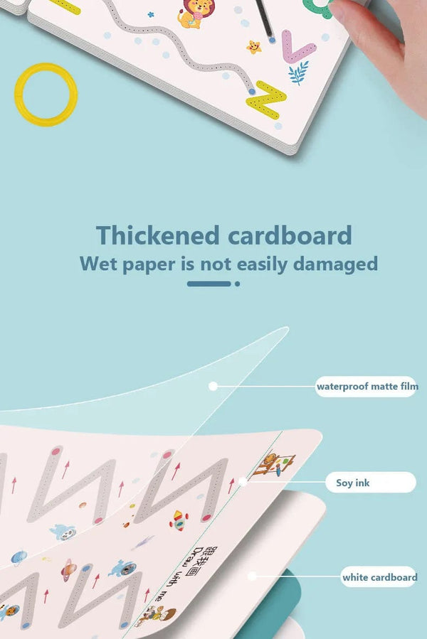 Planet Gates Practice Copybook Control Training Book Magical Tracing Workbook Reusable Magic Children Montessori Drawing Education Stationery