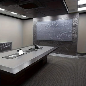 Planet Gates Pre-Taped Masking Film, Clear Plastic Sheeting Plastic Drop Cloths For Painting, Automotive Appliance, Plastic Sheeting Cover For Home Painting