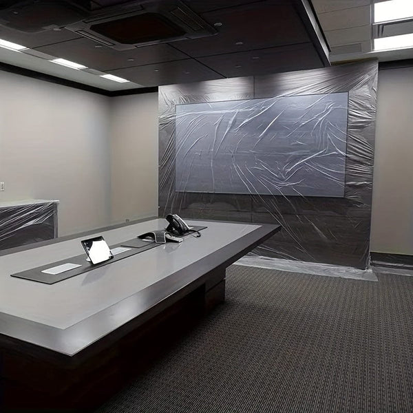 Planet Gates Pre-Taped Masking Film, Clear Plastic Sheeting Plastic Drop Cloths For Painting, Automotive Appliance, Plastic Sheeting Cover For Home Painting