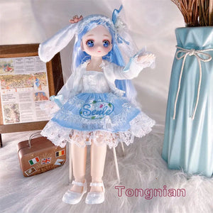 Planet Gates Pretty Anime 1/6 Bjd Byte Dolls For Kid Girls 6 to 10 Years Ball-jointed Comic Face Doll 30cm with Dresses Clothes Dress Up Girl