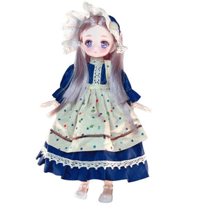 Planet Gates Pretty Anime 1/6 Bjd Byte Dolls For Kid Girls 6 to 10 Years Ball-jointed Comic Face Doll 30cm with Dresses Clothes Dress Up Girl