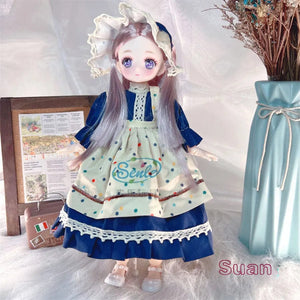 Planet Gates Pretty Anime 1/6 Bjd Byte Dolls For Kid Girls 6 to 10 Years Ball-jointed Comic Face Doll 30cm with Dresses Clothes Dress Up Girl