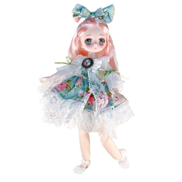 Planet Gates Pretty Anime 1/6 Bjd Byte Dolls For Kid Girls 6 to 10 Years Ball-jointed Comic Face Doll 30cm with Dresses Clothes Dress Up Girl