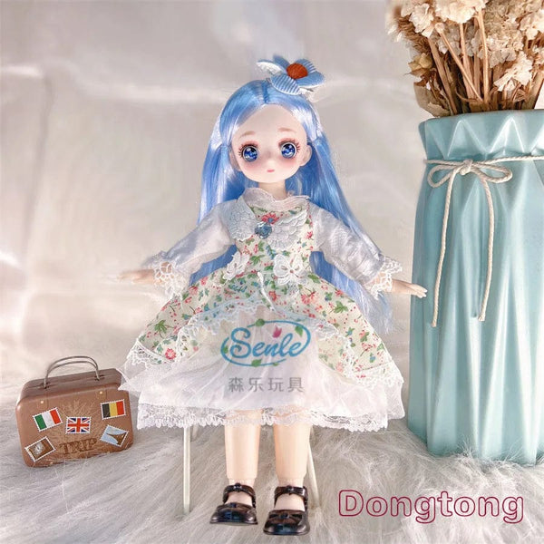 Planet Gates Pretty Anime 1/6 Bjd Byte Dolls For Kid Girls 6 to 10 Years Ball-jointed Comic Face Doll 30cm with Dresses Clothes Dress Up Girl