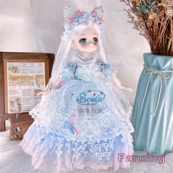 Planet Gates Pretty Anime 1/6 Bjd Byte Dolls For Kid Girls 6 to 10 Years Ball-jointed Comic Face Doll 30cm with Dresses Clothes Dress Up Girl