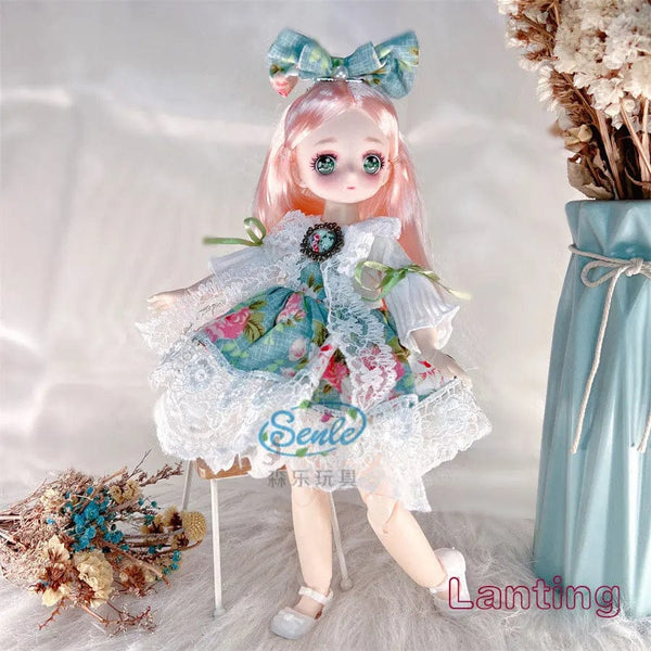 Planet Gates Pretty Anime 1/6 Bjd Byte Dolls For Kid Girls 6 to 10 Years Ball-jointed Comic Face Doll 30cm with Dresses Clothes Dress Up Girl