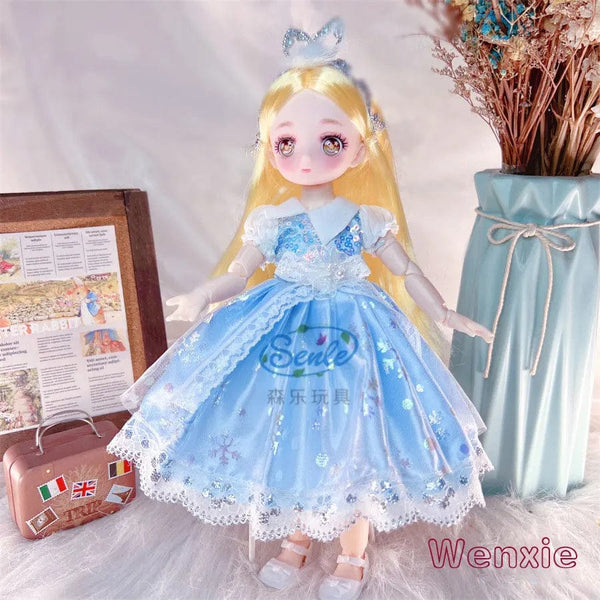 Planet Gates Pretty Anime 1/6 Bjd Byte Dolls For Kid Girls 6 to 10 Years Ball-jointed Comic Face Doll 30cm with Dresses Clothes Dress Up Girl