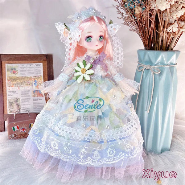 Planet Gates Pretty Anime 1/6 Bjd Byte Dolls For Kid Girls 6 to 10 Years Ball-jointed Comic Face Doll 30cm with Dresses Clothes Dress Up Girl