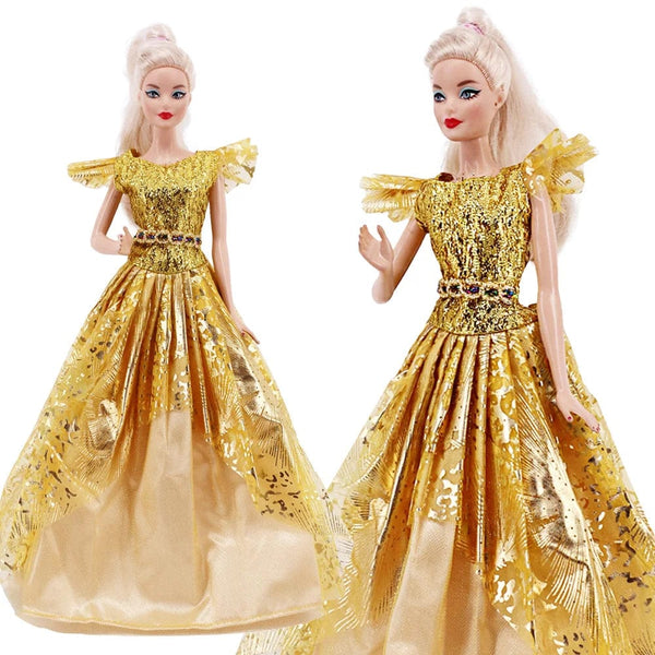 Planet Gates Pretty Doll Longuette Evening Dress For Barbie Doll Clothes Accessories,Toys For Girls,Birthday Present  Christmas Gift