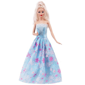 Planet Gates Pretty Doll Longuette Evening Dress For Barbie Doll Clothes Accessories,Toys For Girls,Birthday Present  Christmas Gift