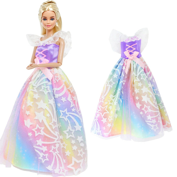 Planet Gates Pretty Doll Longuette Evening Dress For Barbie Doll Clothes Accessories,Toys For Girls,Birthday Present  Christmas Gift