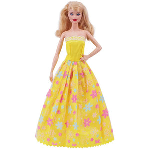 Planet Gates Pretty Doll Longuette Evening Dress For Barbie Doll Clothes Accessories,Toys For Girls,Birthday Present  Christmas Gift